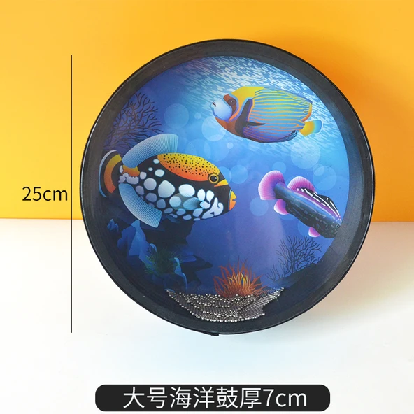 Orff Müzik Aleti Dalga Sesli Davul - Profesyonel 10 inç 25cm Çap