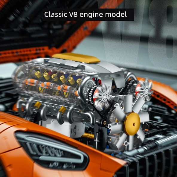 V8 Motor Blok Model Seti - 692 Parça - 11