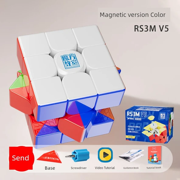 Moyu RS3MV5 Manyetik 3x3 Zeka Küpü - 5. Nesil Pürüzsüz Yükseltme