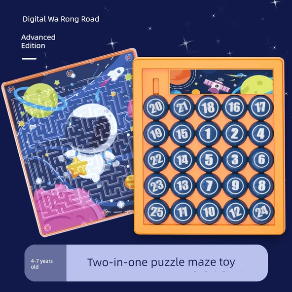 Dijital Huarong Yolu Kaydırmalı Puzzle - İleri Seviye Astronot