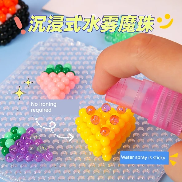 Çocuk Puzzle Boncuk Seti - 4800 Parça, Renkli Kutu ve Lüks Aksesuar Paketi - 2