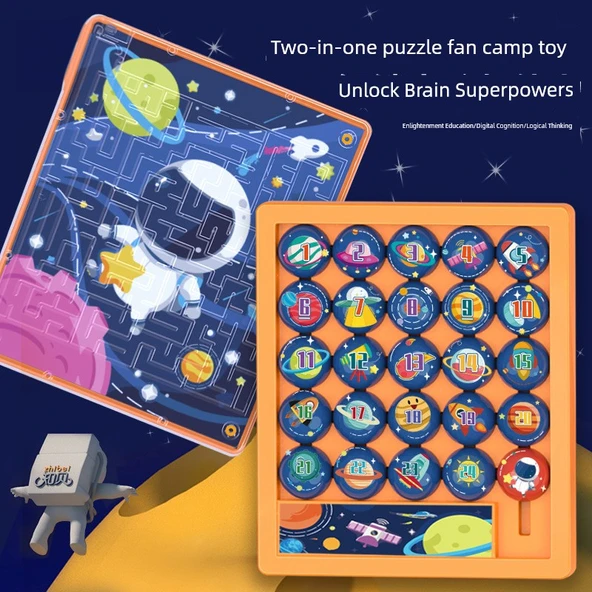 Dijital Huarong Yolu Kaydırmalı Puzzle - İleri Seviye Astronot - 2