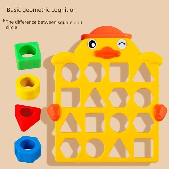 Çocuklar için Geometrik Şekil Eşleştirme Oyunu - 2 Oyun Alanı + 55 Kart - 6