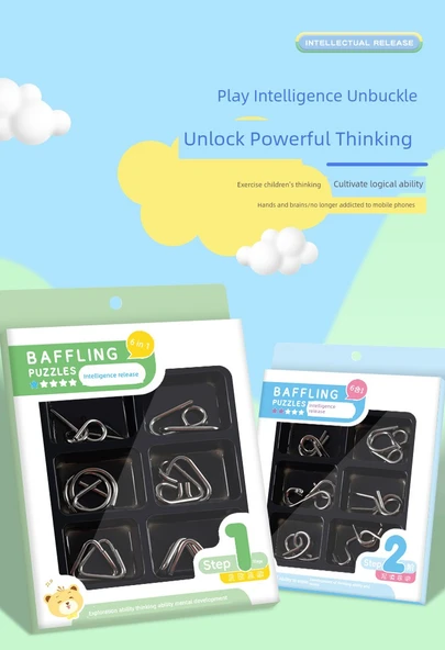 Çin Zeka Oyuncak Seti - Seviye 5 Huarong Yolu + 3 Zeka Serbest Bırakma Seti - Resim 7