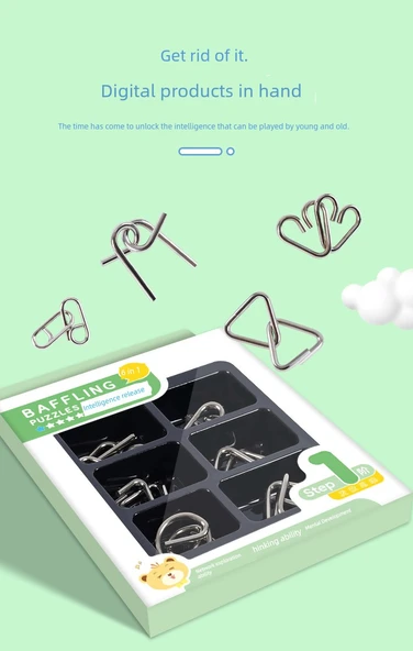 Çin Zeka Oyuncak Seti - Seviye 5 Huarong Yolu + 3 Zeka Serbest Bırakma Seti - Resim 11