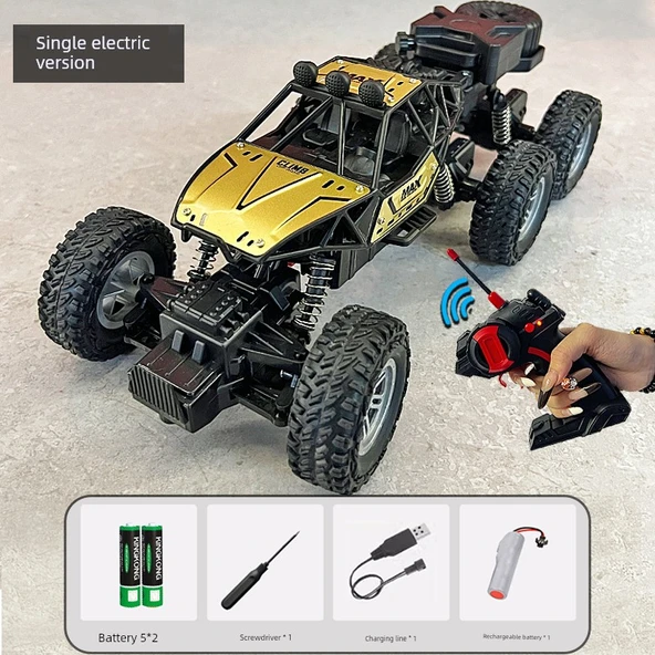 Altı Tekerlekli Uzaktan Kumandalı Arazi Aracı - Tek Elektrikli Motor