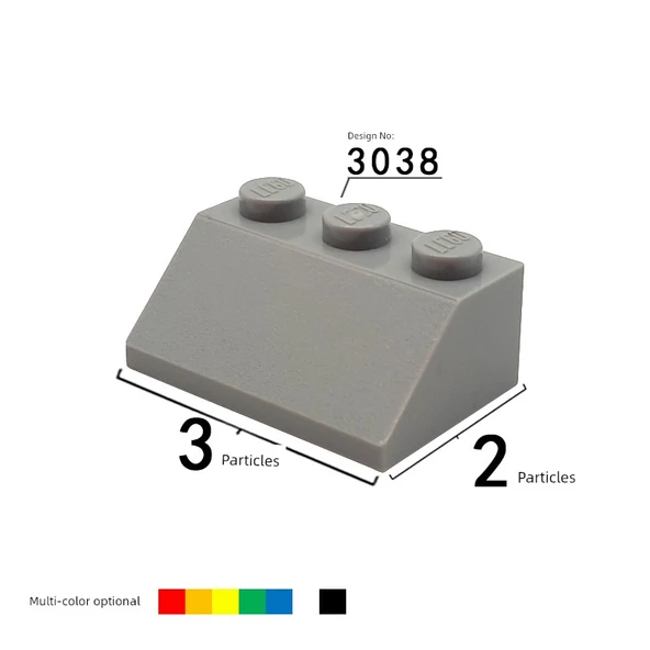 Lego 3038 Beyaz 3x2 Eğimli Yüzey Tuğla - 2