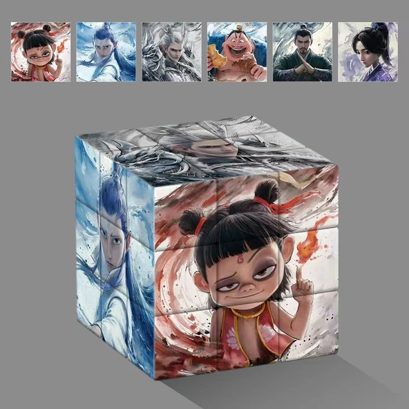 Nezha Sihirli Çocuk 3x3 Rubik Küpü - A Model Aobi