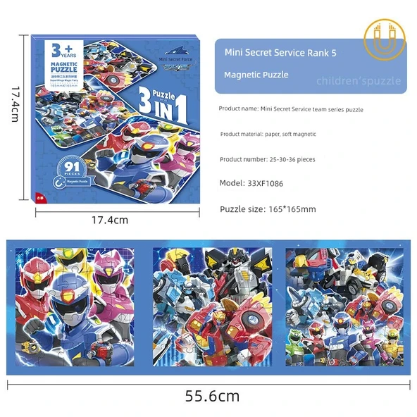 Mini Komando Manyetik Puzzle - 5 Katmanlı (4-5 Yaş)