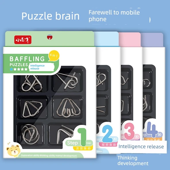 Çin Zeka Oyuncak Seti - Seviye 5 Huarong Yolu + 3 Zeka Serbest Bırakma Seti - Resim 4