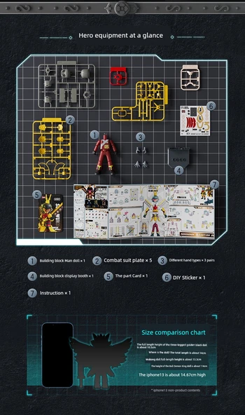 Kahraman Mech Savaşçı Yapı Blokları - Dövüş Giysisi Zhao Yun - 9