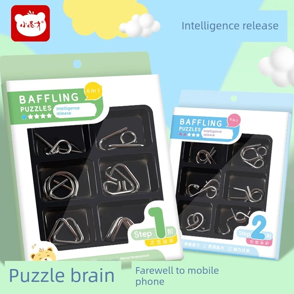 Çin Zeka Oyuncak Seti - Seviye 5 Huarong Yolu + 3 Zeka Serbest Bırakma Seti - Resim 2