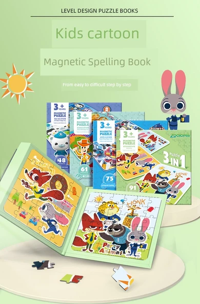 Karlar Ülkesi Manyetik Puzzle - B Stil Çift Açılır (4-6 Yaş) - 7
