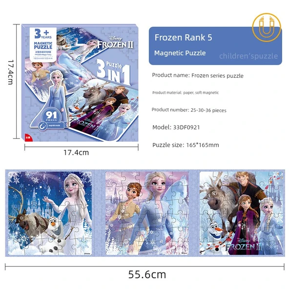 Karlar Ülkesi Manyetik Puzzle - 5 Katmanlı (4-5 Yaş)