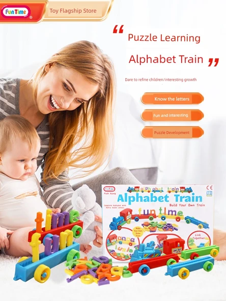 Alfabe Treni Bebek Oyuncak - Renkli - Resim 2