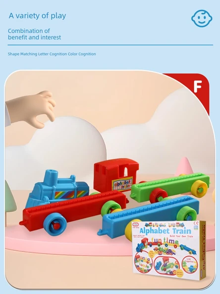 Alfabe Treni Bebek Oyuncak - Renkli - Resim 3