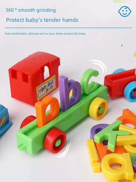 Alfabe Treni Bebek Oyuncak - Renkli - Resim 6