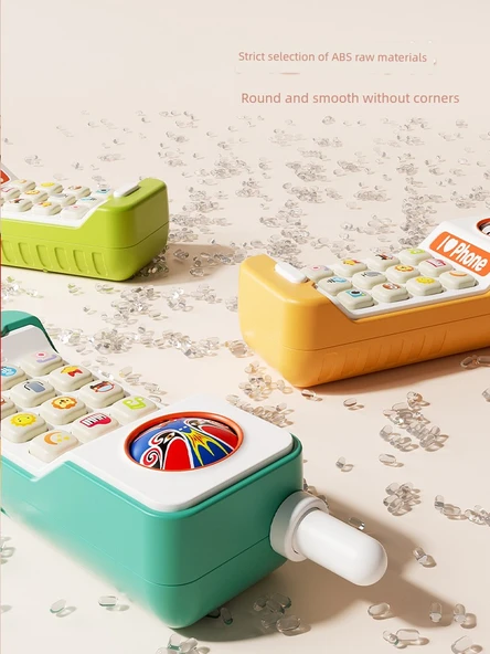 Çocuk Oyuncak Telefon - Pilli Model - Yeşil - 6