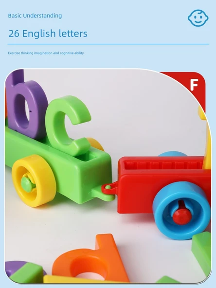 Alfabe Treni Bebek Oyuncak - Renkli - Resim 5