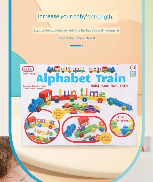 Alfabe Treni Bebek Oyuncak - Renkli - Resim 10