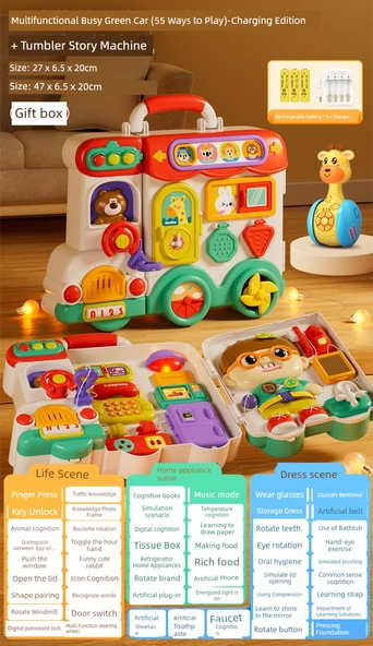 Montessori Erken Eğitim Oyuncak Seti - Şarjlı - Geyik Oyuncaklı