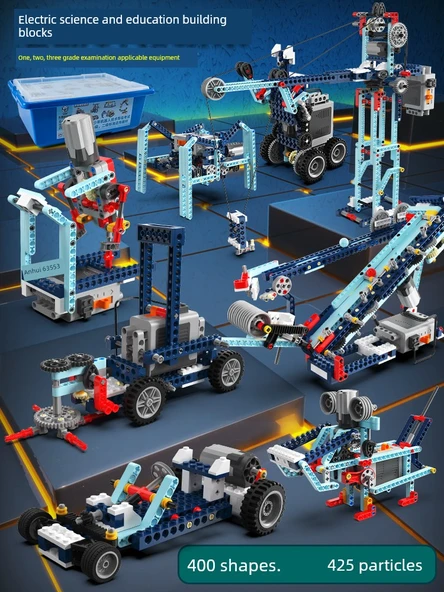 Bilim ve Eğitim Robotu Yapım Seti - 396 Parça + 300 Model - 2