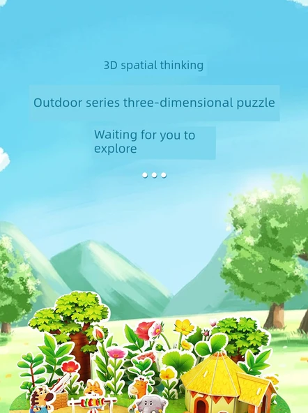 3D Puzzle - Düz Kamp Alanı - Ekstra Büyük Stereo Puzzle - 8
