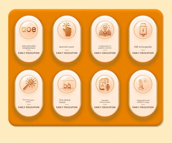 Çocuklar için Erken Öğrenme Makinesi - Akıllı Şarj Edilebilir Model - Resim 9