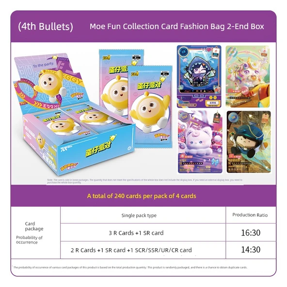 Yumurta Çocuk Parti Moda Çanta CR Kart Oyunu - Tide Çanta 2 Kutu 60 Paket 240 Kart