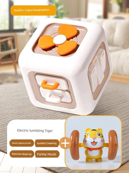 Montessori Erken Eğitim Küpü - Rubik Küp ve Yuvarlanan Kaplan Seti