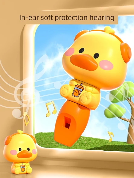 Bebek Konuşma Oyuncağı - Sarı Ördek Yavrusu Düdük ve Hamster Ördek - Resim 4