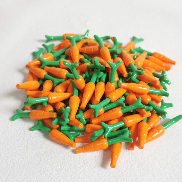 LEGO Turuncu Yeşil Havuç ve Yaprak Parçaları - 3