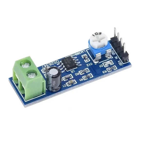 LM386 Ses Kuvvetlendirici Modül DC 5V / 12V Mono Ayarlanabilir Ses Yükseltici Mikrofon Amfi - Resim 3