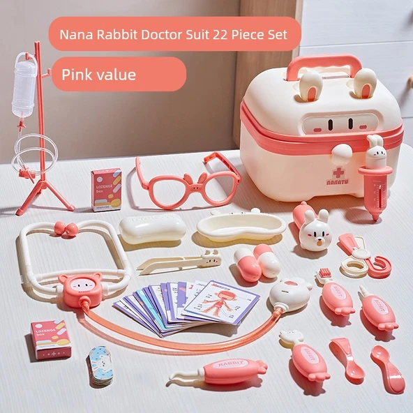 Çocuk Doktor Kostüm Seti - Pembe Değer E-ticaret Kıyafeti