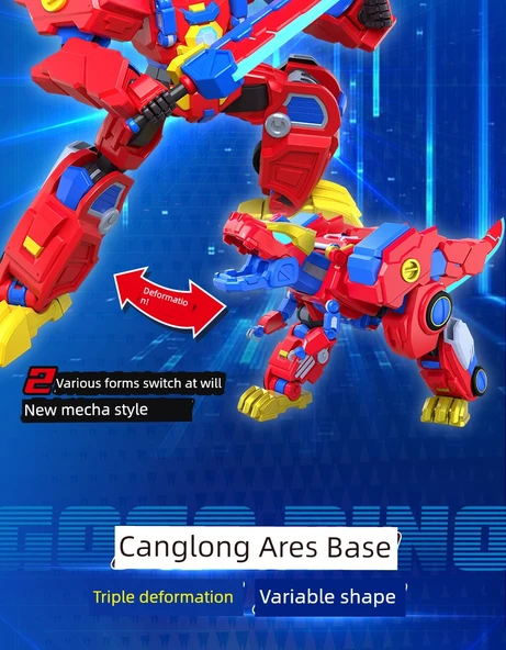 Dönüşen Dino Robot Oyuncak - Taş Raptor - 10
