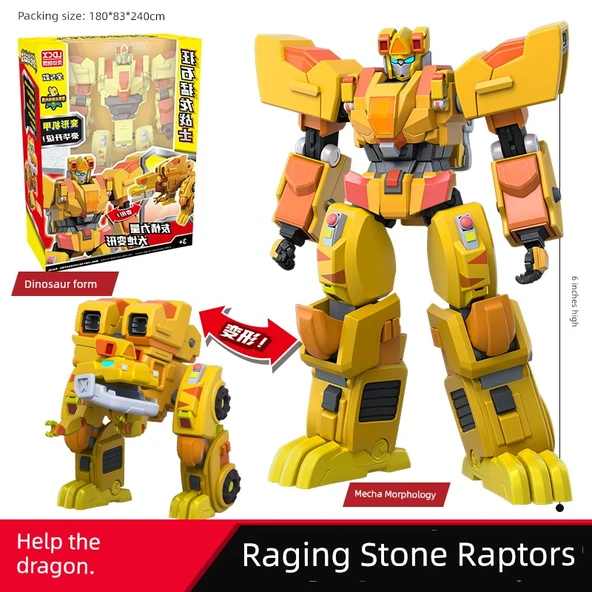 Dönüşen Dino Robot Oyuncak - Taş Raptor - 1