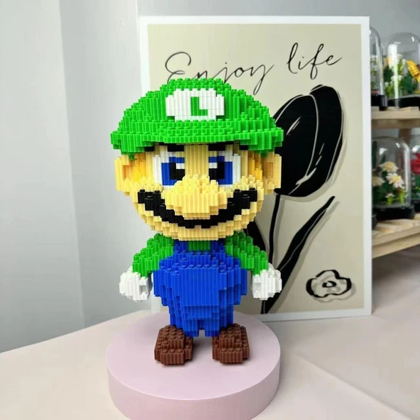 Mario Yeşil Figür 7000 Parça 25cm Yüksek Lego Oyuncak
