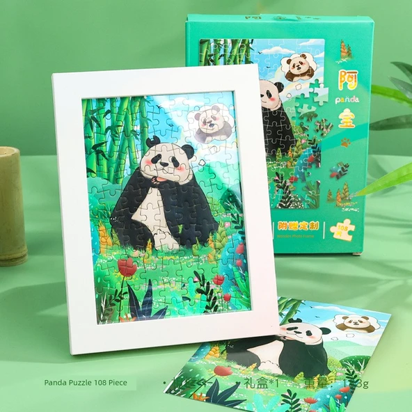 Panda Puzzle - Po Temalı Yapboz (Fotoğraf Çerçeveli)