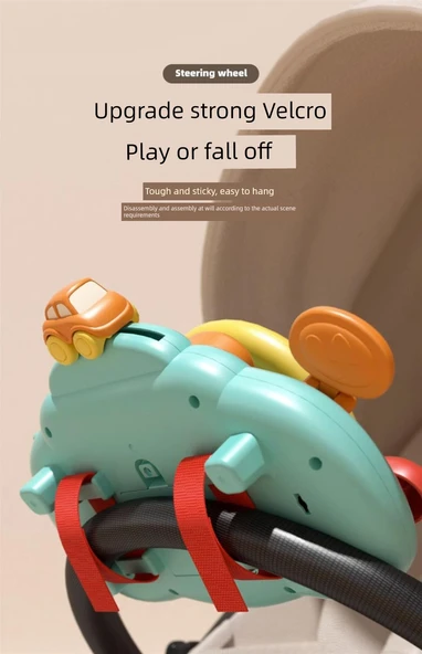 Şarjlı Çocuk Direksiyon Simülasyon Oyuncak - Kırmızı Kabin - Resim 11