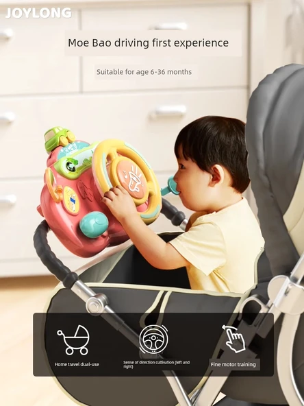 Şarjlı Çocuk Direksiyon Simülasyon Oyuncak - Kırmızı Kabin - Resim 3