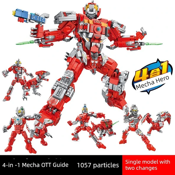 Ultraman MECHA Yapı Blokları - Dört Bir Arada Ultraman Mecha [1057 Parça]