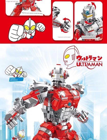 Ultraman MECHA Yapı Blokları - Tyro Ultraman Mecha [910 Parça] - 10