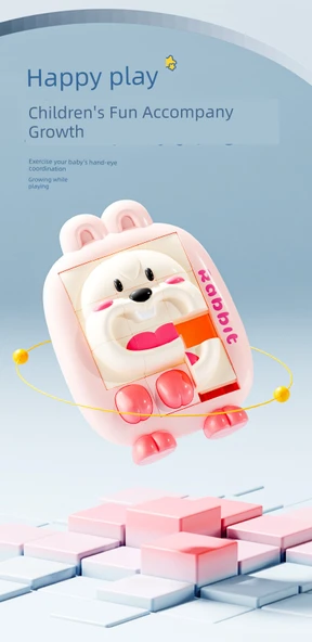 3D Hayvan Klotski Kaydırmalı Puzzle - Kukla Uzun Gövdeli Üç Yollu Huarong Yolu - 10