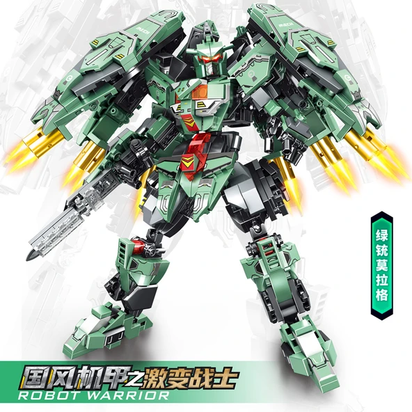 Mecha Robot Yapı Seti - Sapkın Mecha + Çift Kılıç - 2