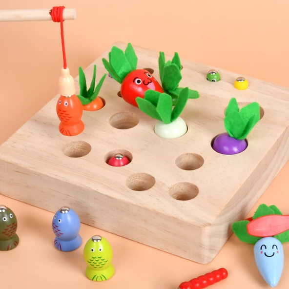 Montessori Üçü Bir Arada Balık Tutma Oyunu