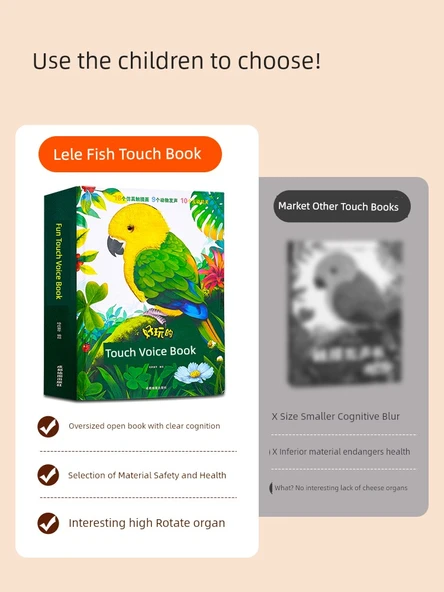 Sesli Bebek Kitabı - Erken Eğitim Dokunmatik Sesli Kitap + Bebek Konuşma ve Okuma Seti - 3