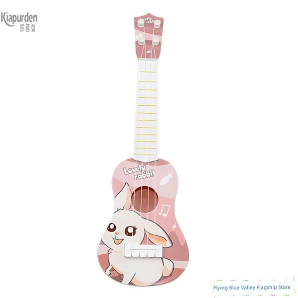 Çocuk Ukulele Gitar Oyuncak - Sevimli Tavşan