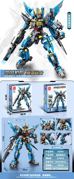 Mecha Robot Yapı Seti - Sapkın Mecha + Çift Kılıç - 9