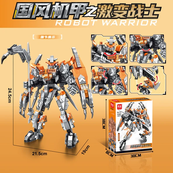 Mecha Robot Yapı Seti - Siyah Gabtis + Silahlar +569 Parça