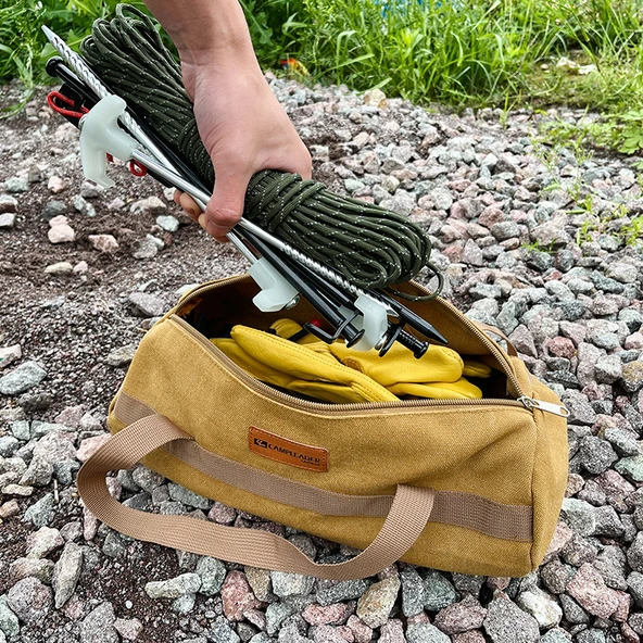 Kamp Çadırı Kurulum Kanvas Çantası - Dağ İlginç Çivi Çantası 30cm - 3